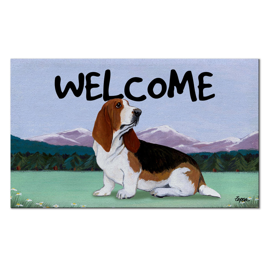 Basset Hound Welcome Mat
