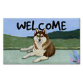 Siberian Husky Welcome Mat