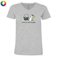 A Little Fluff Around the Edges  - Ladies T-Shirt V-Neck