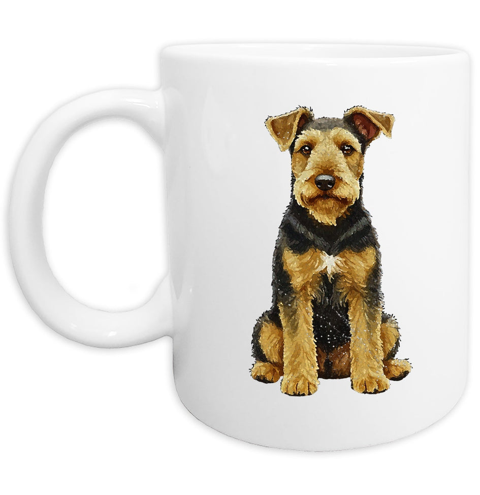 Airedale Terrier Watercolor - Ceramic Mug