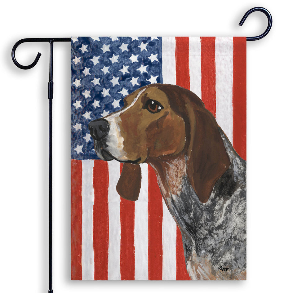 American English Coonhound Americana Garden Flag