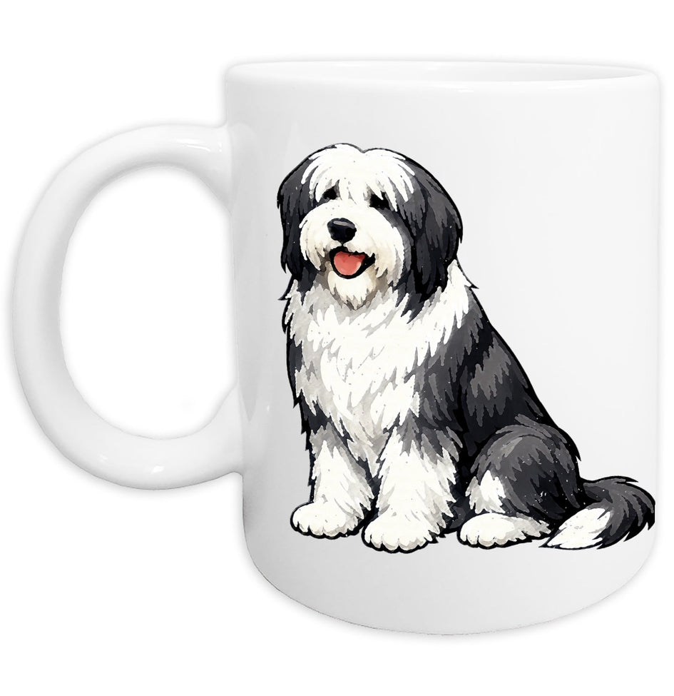 Bearded Collie Watercolor - Ceramic Mug
