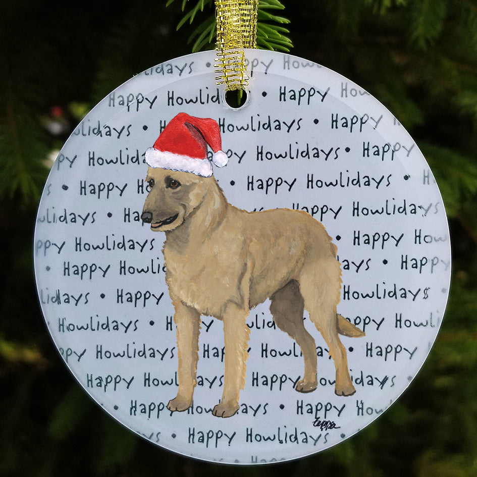 Belgian Laekenois "Happy Howlidays" Ornament