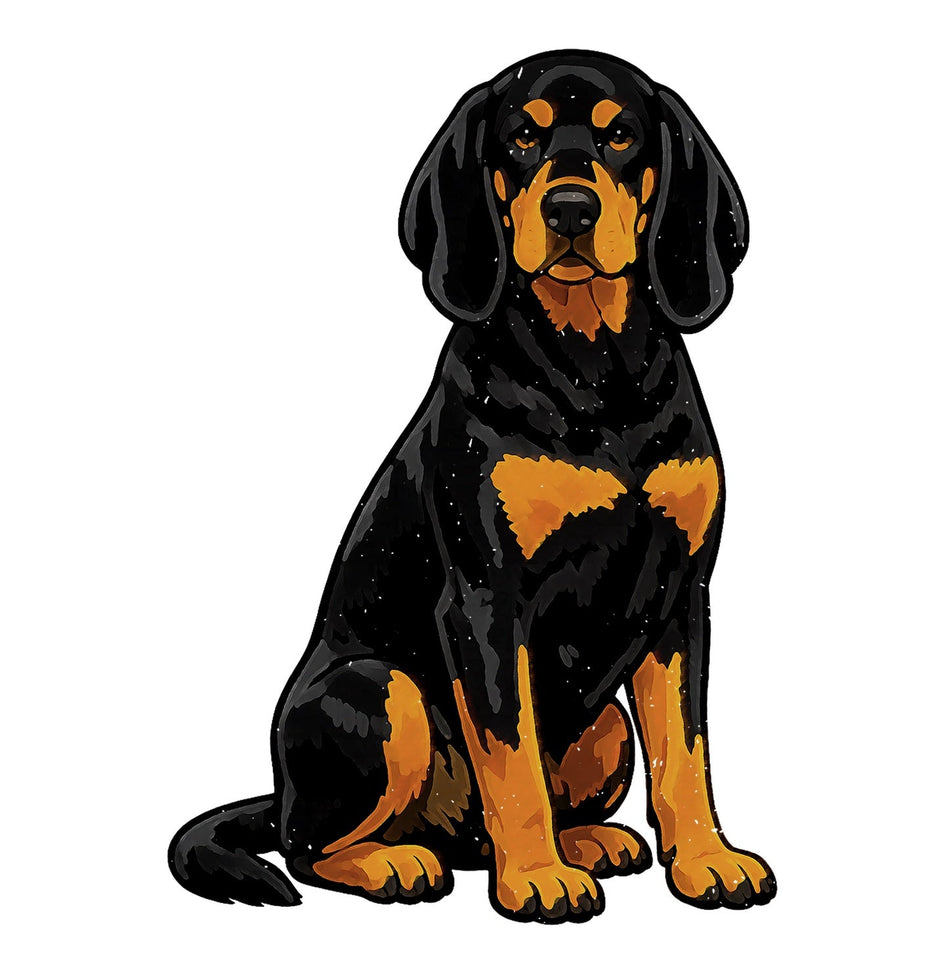 Black and Tan Coonhound Watercolor - Ceramic Mug