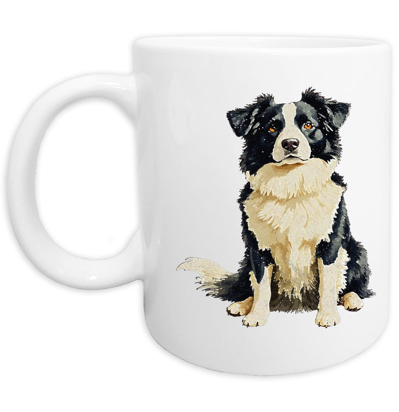 Border Collie Watercolor - Ceramic Mug