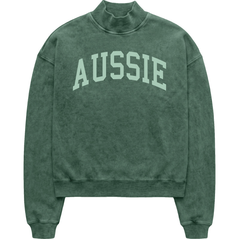 Aussie Mock Neck Sweatshirt