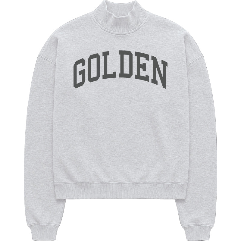Golden Mock Neck Sweatshirt
