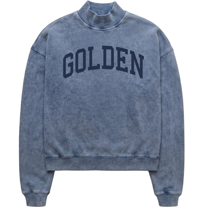 Golden Mock Neck Sweatshirt