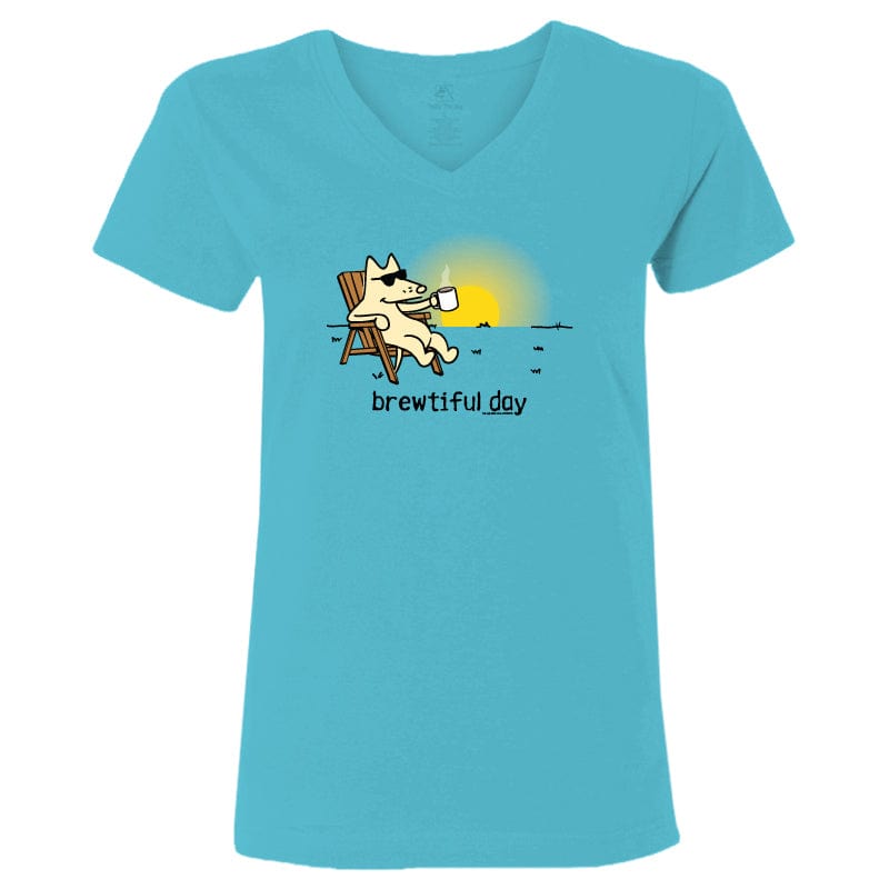 Brewtiful Day - Ladies T-Shirt V-Neck