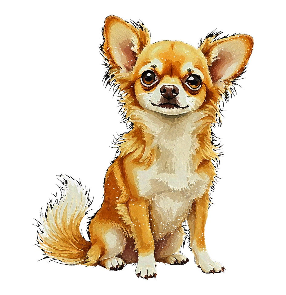 Chihuahua (Long Hair) Watercolor - Ceramic Mug