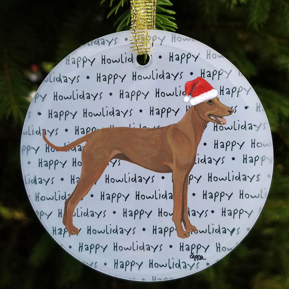 Cirneco dell'Etna "Happy Howlidays" Ornament