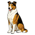 Collie (Smooth - Black, White & Tan) Watercolor - Ceramic Mug