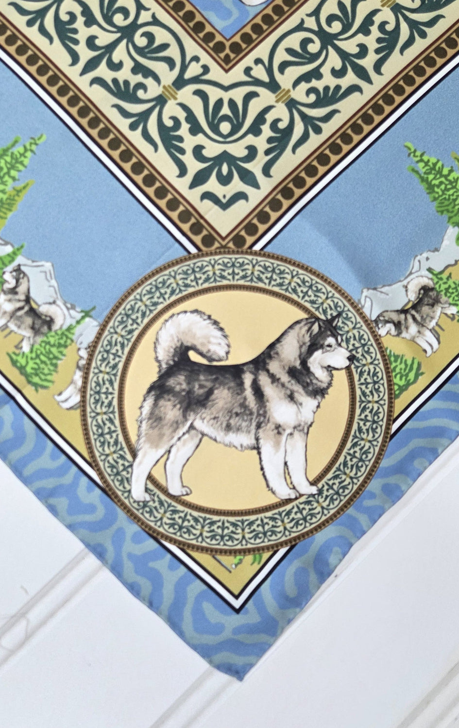 Alaskan Malamute Silk Scarf