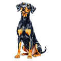 Doberman Pinscher Watercolor - Ceramic Mug
