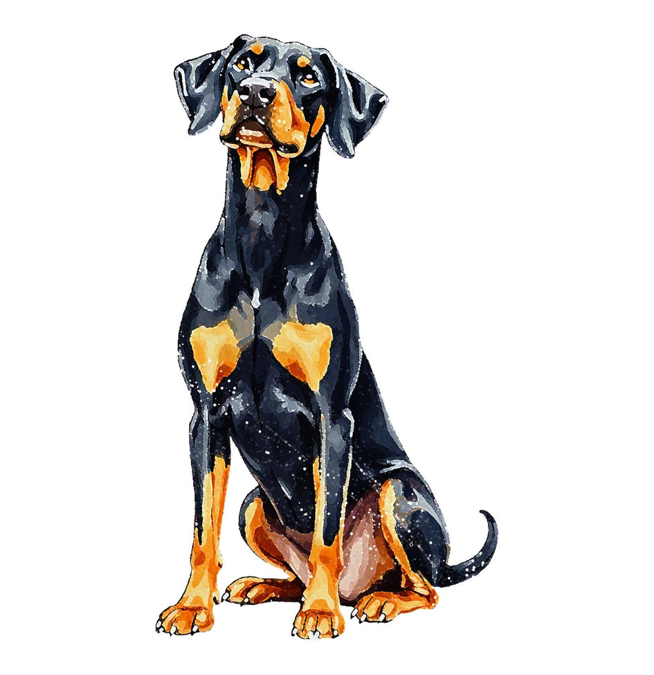 Doberman Pinscher Watercolor - Ceramic Mug