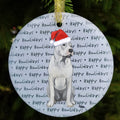 Dogo Argentino "Happy Howlidays" Ornament