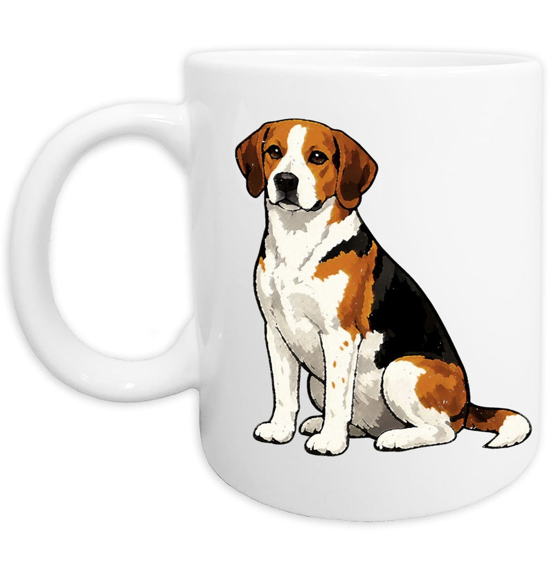 English Foxhound Watercolor - Ceramic Mug