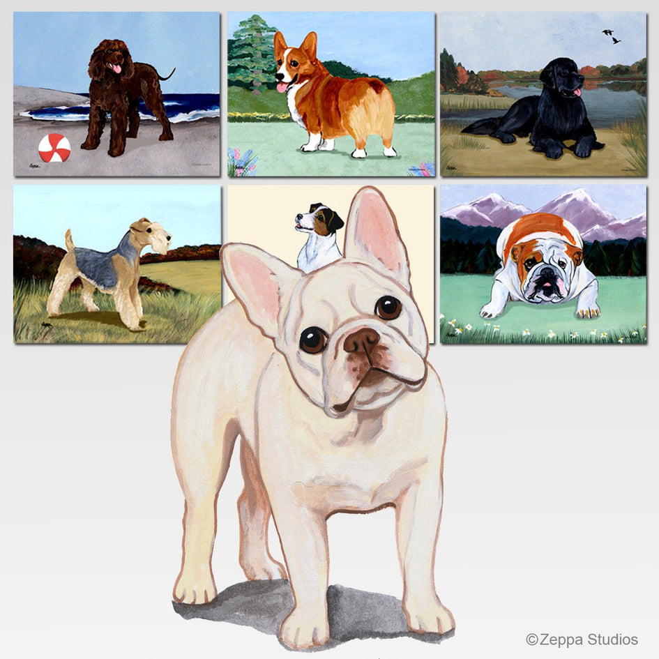 French Bulldog Scenic Cutting Board