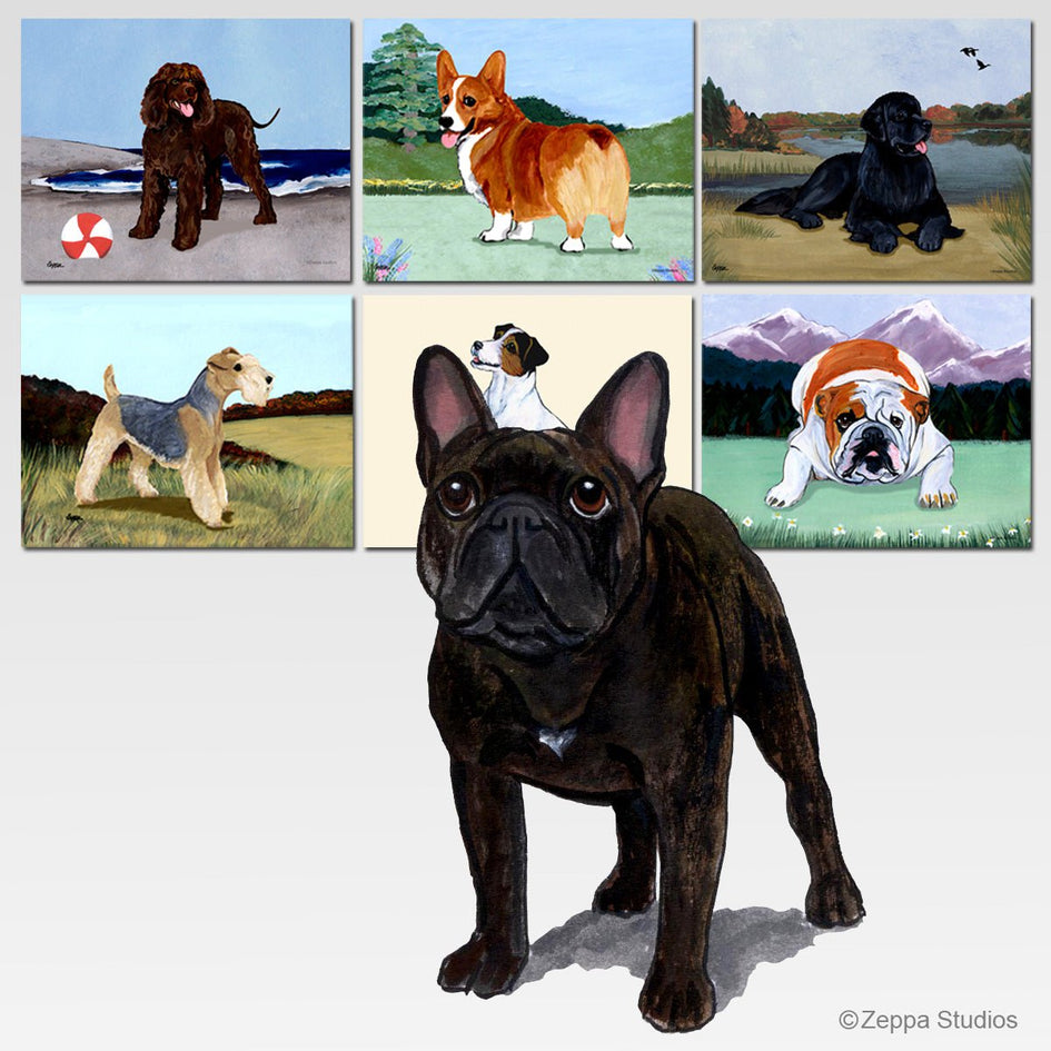 French Bulldog Scenic Cutting Board