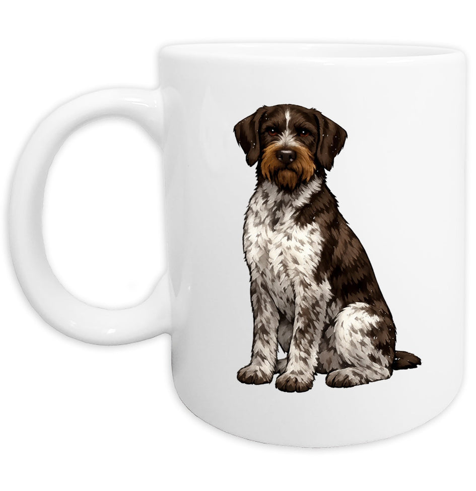 German Wirehaired Pointer Watercolor - Ceramic Mug
