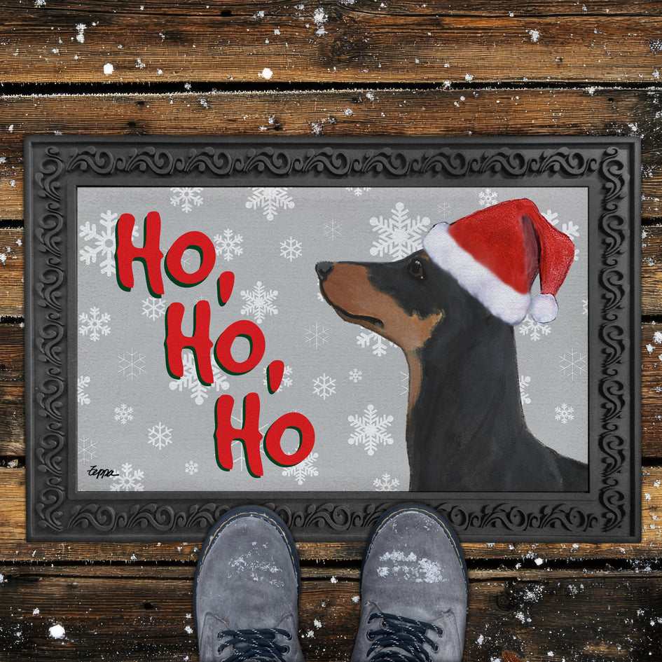 German Pinscher Holiday Welcome Mat