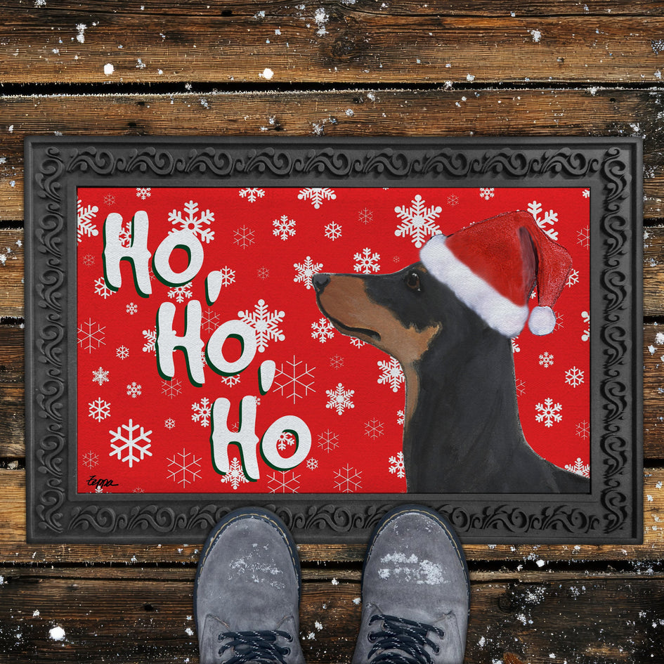German Pinscher Holiday Welcome Mat