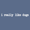 I Really Like Dogs Embroidered Mock Neck Sweatshirt