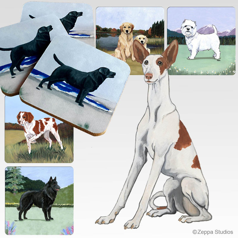 Ibizan Hound Scenic Square Coaster