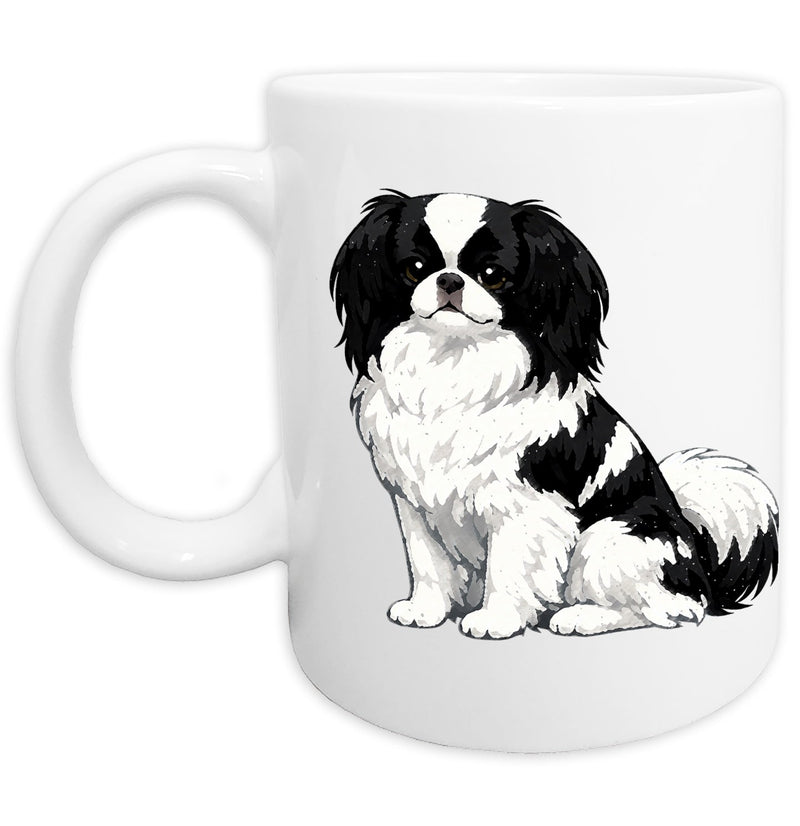 Japanese Chin Watercolor - Ceramic Mug