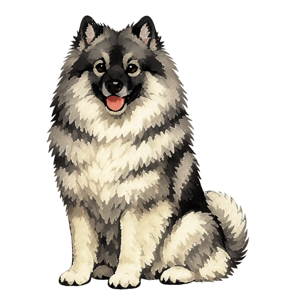 Keeshond Watercolor - Ceramic Mug