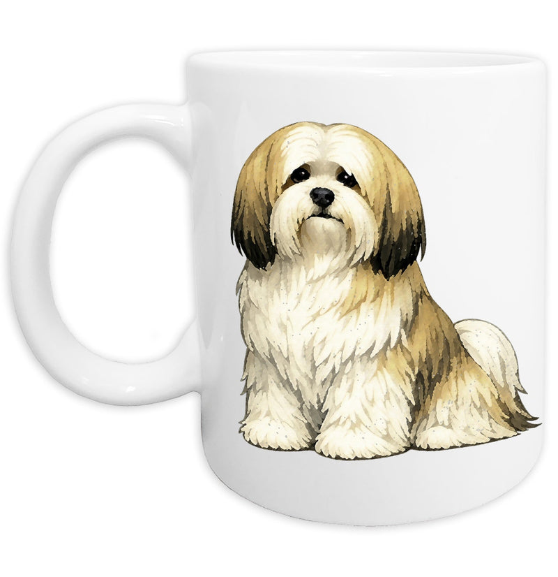 Lhasa Apso Watercolor - Ceramic Mug