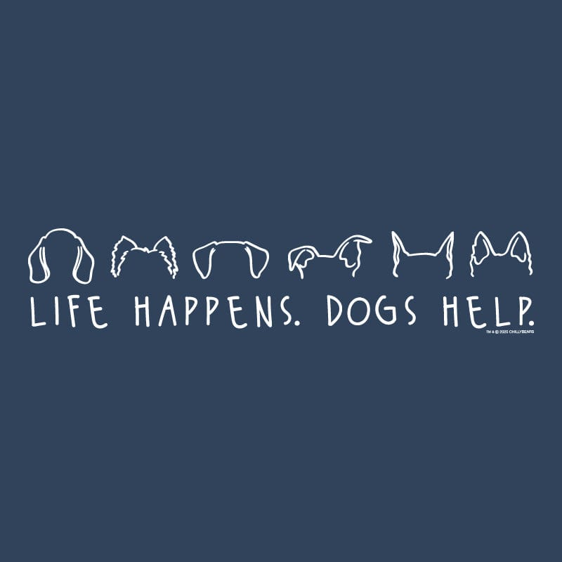 Life Happens Dogs Help - Ladies T-Shirt V-Neck