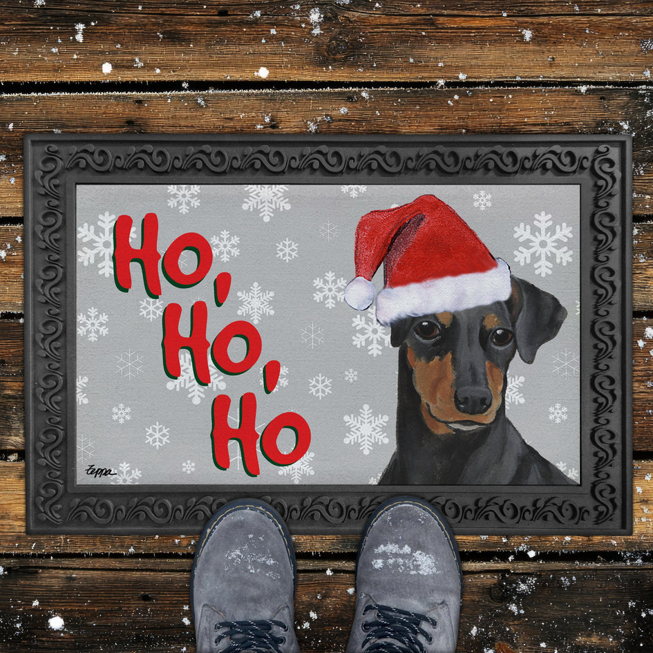 Manchester Terrier Holiday Welcome Mat
