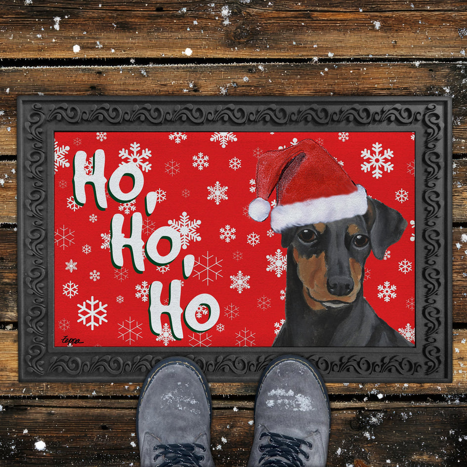 Manchester Terrier Holiday Welcome Mat