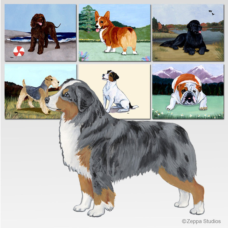 Miniature American Shepherd Scenic Cutting Board
