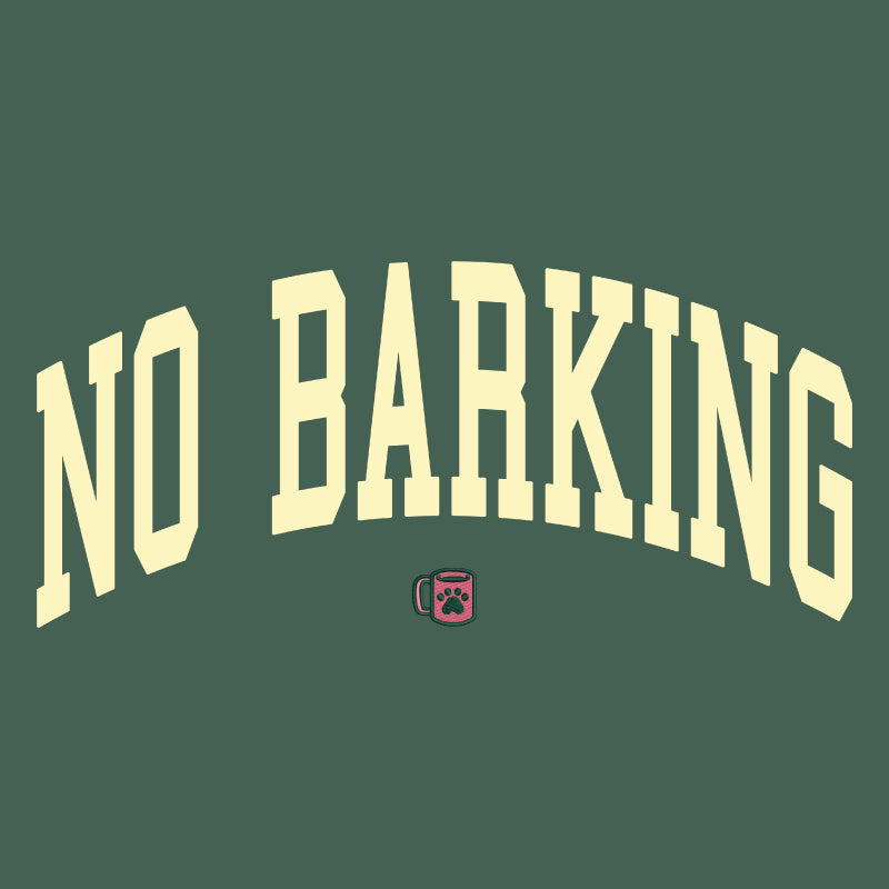 No Barking Embroidered Mock Neck Sweatshirt