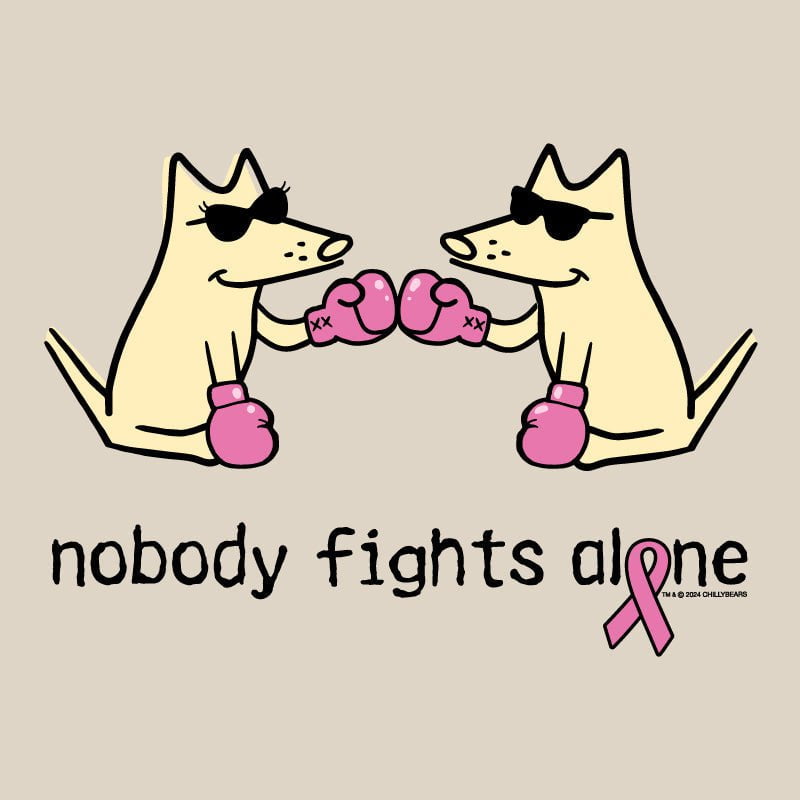 Nobody Fights Alone - Ladies Curvy V-Neck Tee