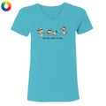 Old Dog Same Tricks - Ladies T-Shirt V-Neck