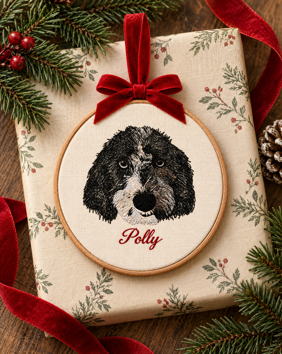 The Custom Embroidered Pet Ornament