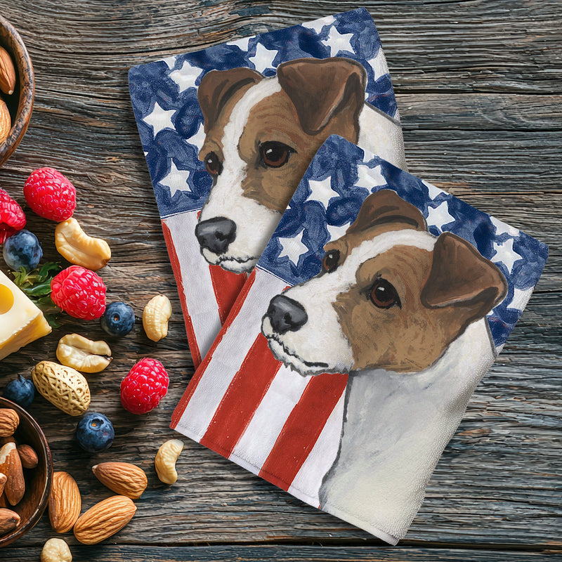 Parson Russell Terrier Americana Kitchen Towel Set