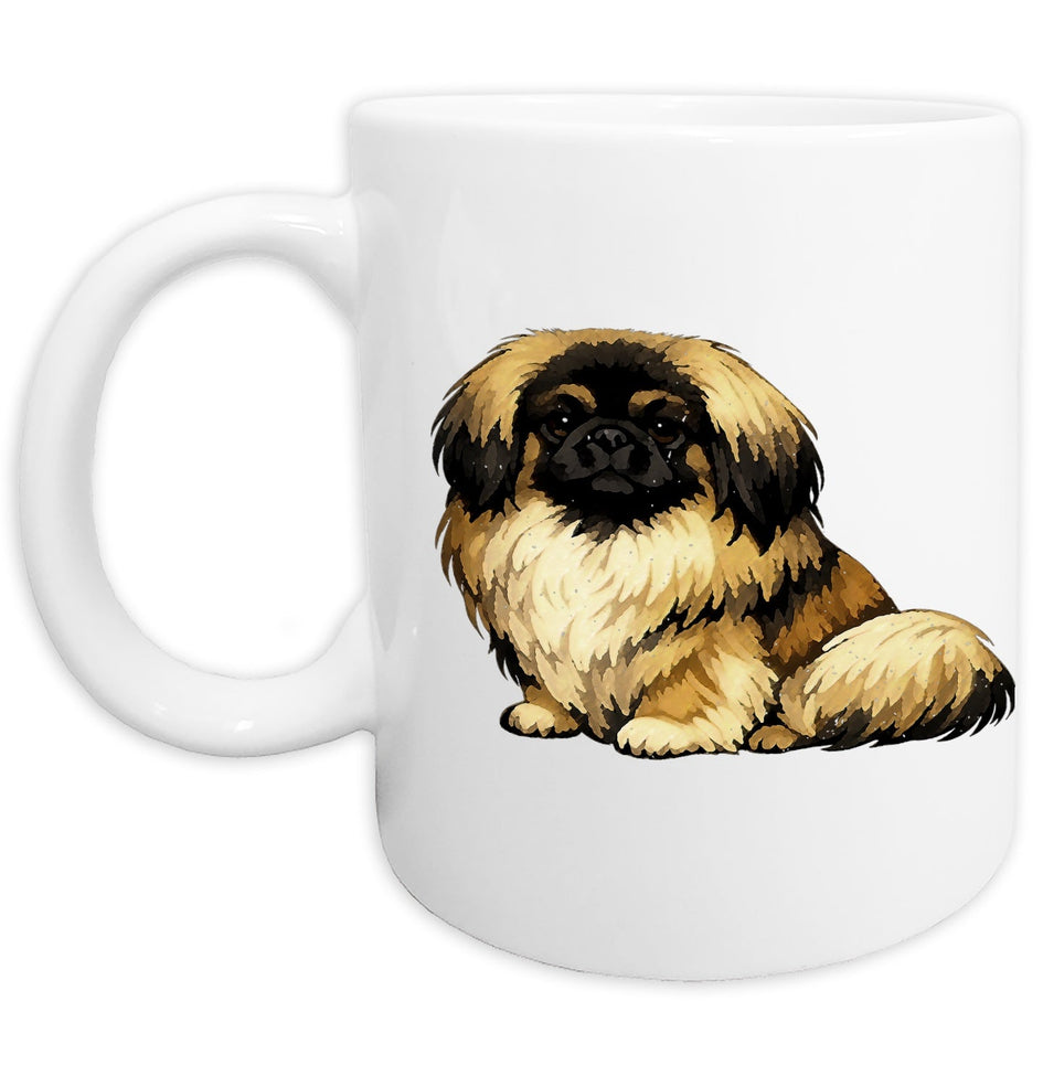 Pekingese Watercolor - Ceramic Mug