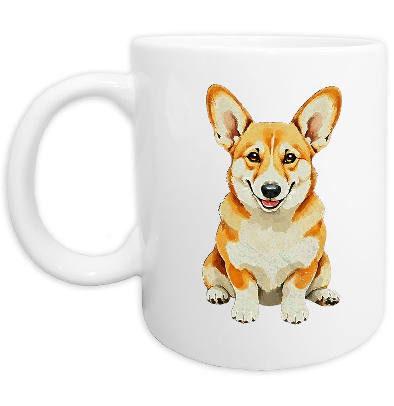 Pembroke Welsh Corgi Watercolor - Ceramic Mug