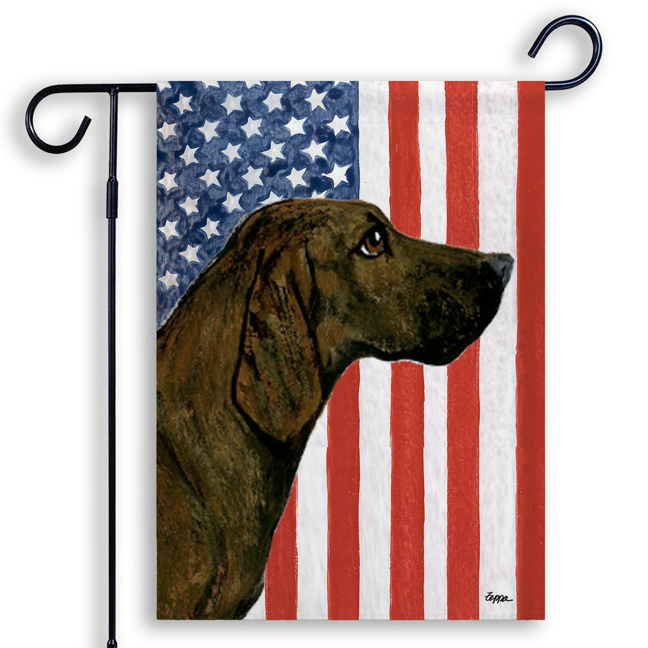 Plott Hound Americana Garden Flag