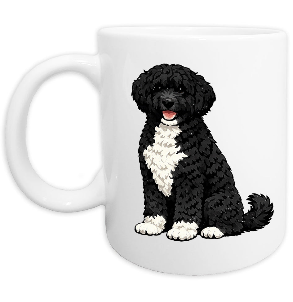 Portuguese Water Dog Watercolor - Ceramic Mug