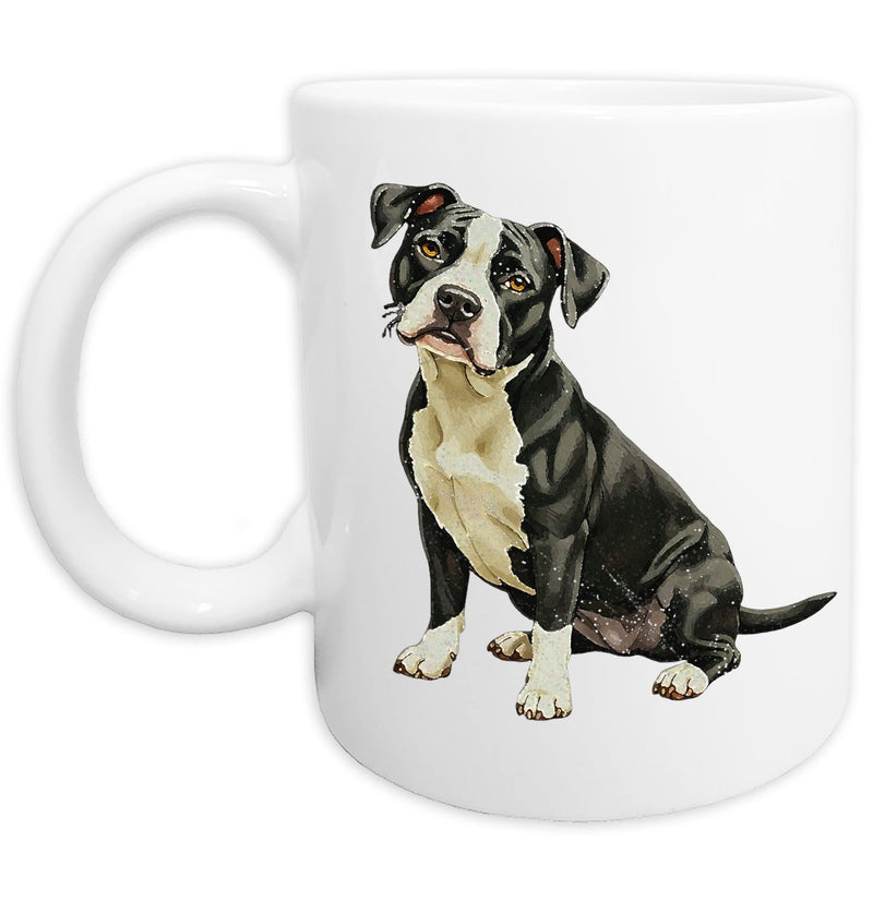 Staffordshire Bull Terrier Watercolor - Ceramic Mug