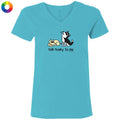 Talk Husky To Me - Ladies T-Shirt V-Neck