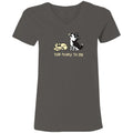 Talk Husky To Me - Ladies T-Shirt V-Neck