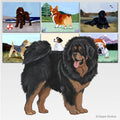 Tibetan Mastiff Scenic Cutting Board