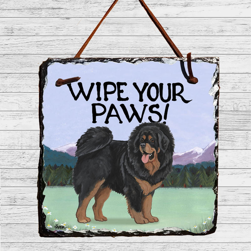 Tibetan Mastiff Slate Sign
