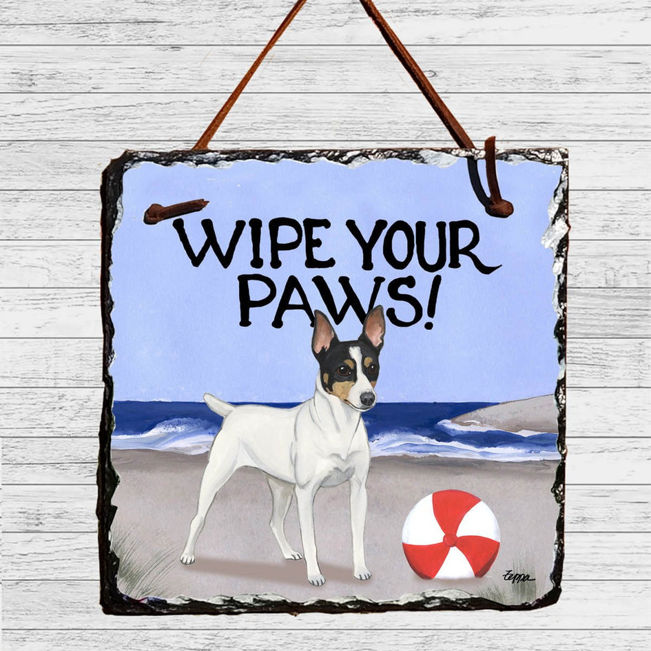 Toy Fox Terrier Slate Sign